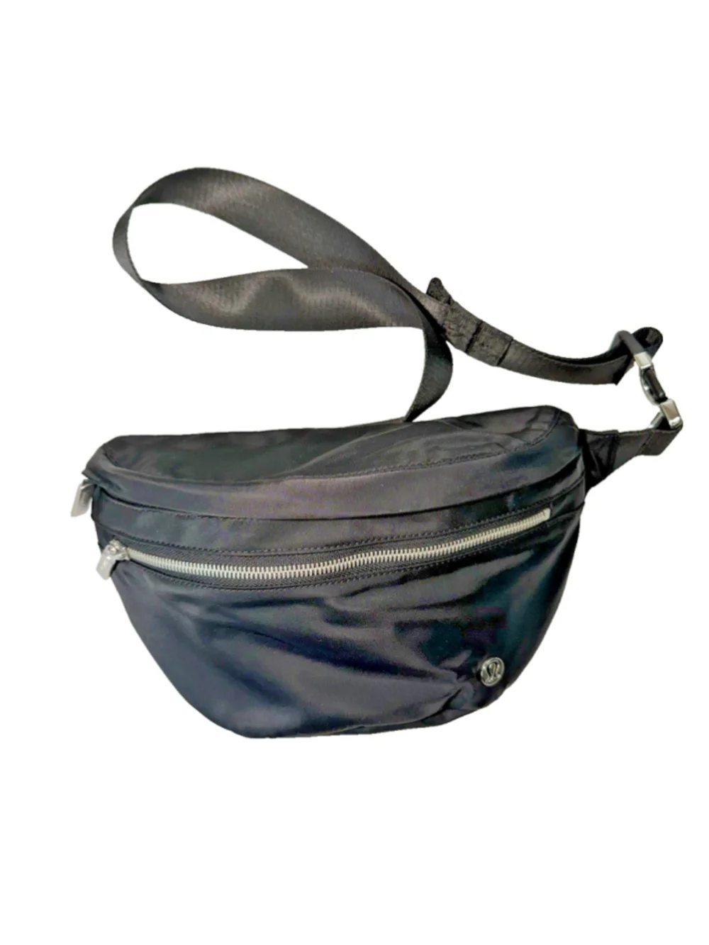 Lululemon City Adventurer Belt Bag 2.5L Silver Tone Hardware Black new